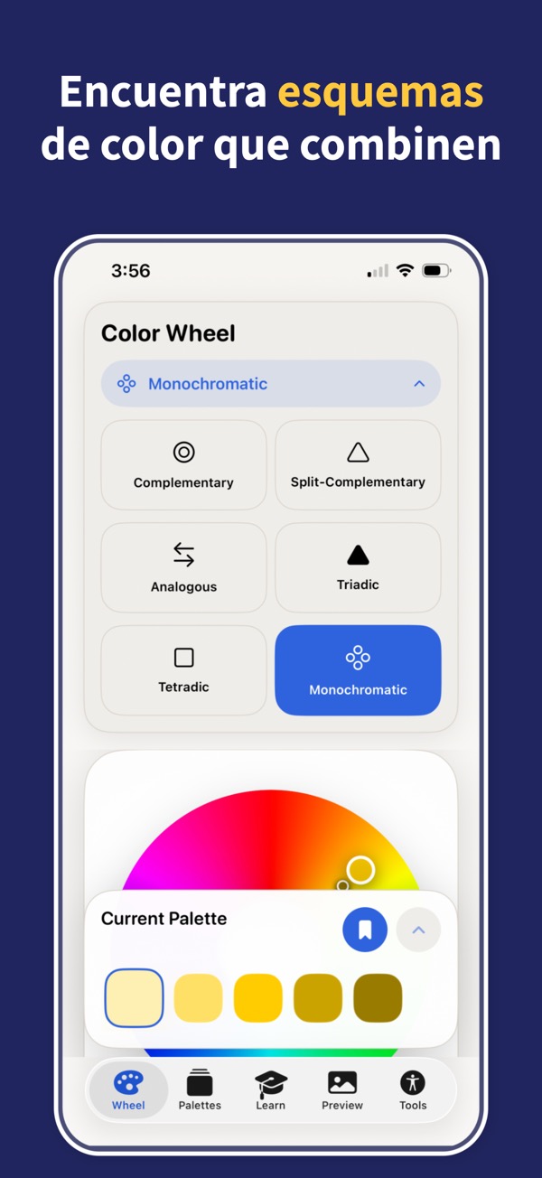 Color Wheel & Palettes palette screenshot