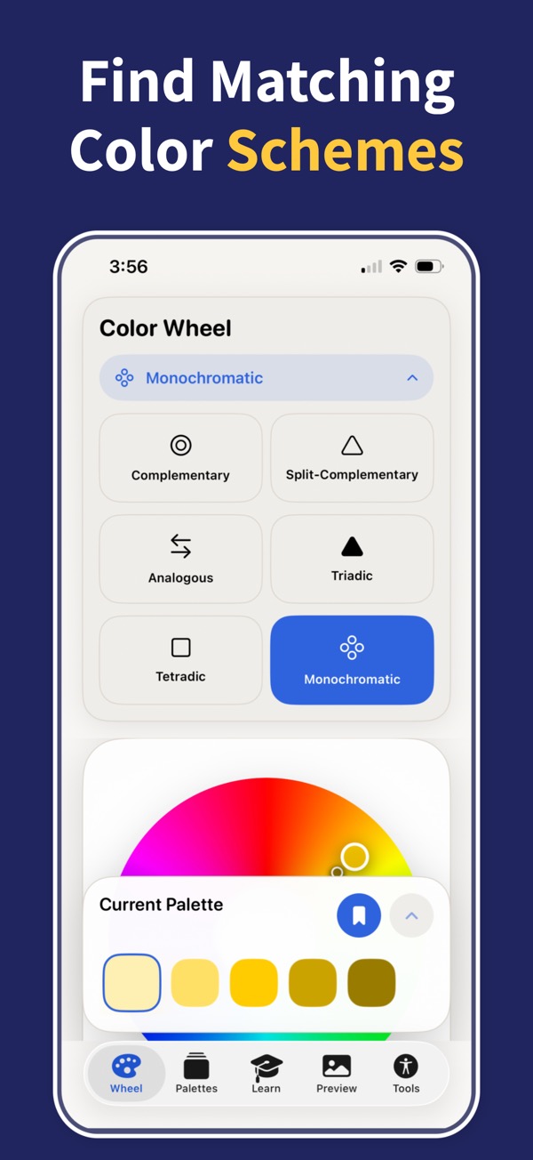 Color Wheel & Palettes palette screenshot